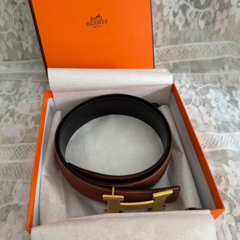 Hermes Women's Brown Belt - Picture 3 of 5